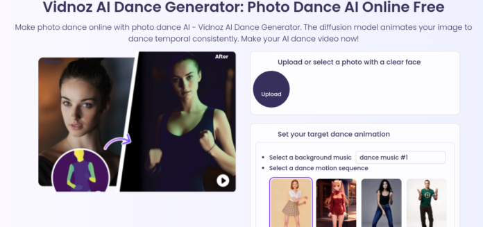 Vidnoz AI Dance Video Generator