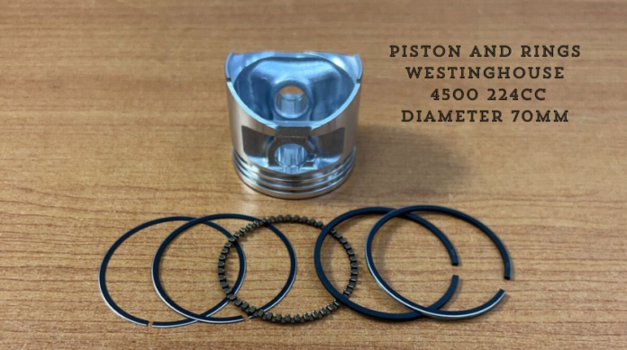 Piston and Rings Westinghouse 4500 224cc Diameter 70mm