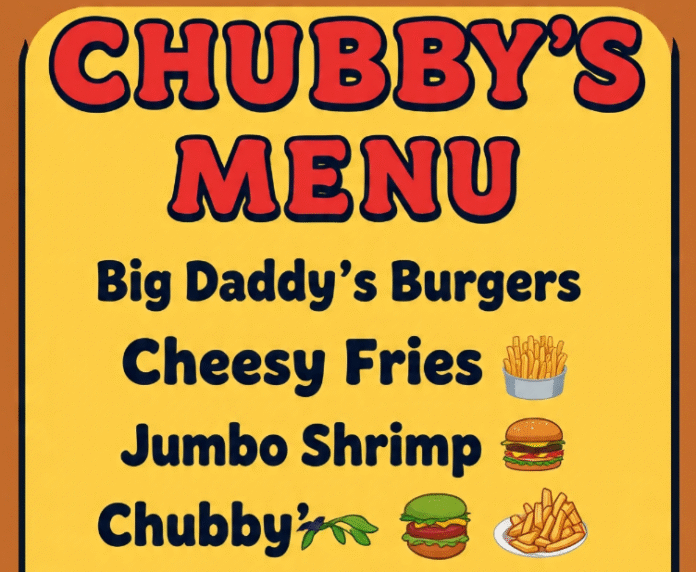 chubby's menu
